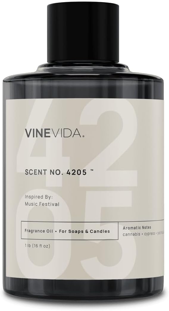 VINEVIDA [16 Oz] Scent NO. 4205 Inspired by Music Festival | Premium Fragrance Oil for Candle Making & Soap Making | Candle Scents for Soy Wax | Scented Oils for Car Freshies & Bath Products