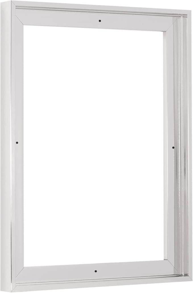 Pixy Canvas 9x12 inch Floater Frame for Canvas Paintings, Wood Panels, Canvas Panels & Stretched Canvas Boards. Floating Frame fits 5/8", 3/4" & max 7/8" Deep Artwork (Chrome, 9 x 12 inch)