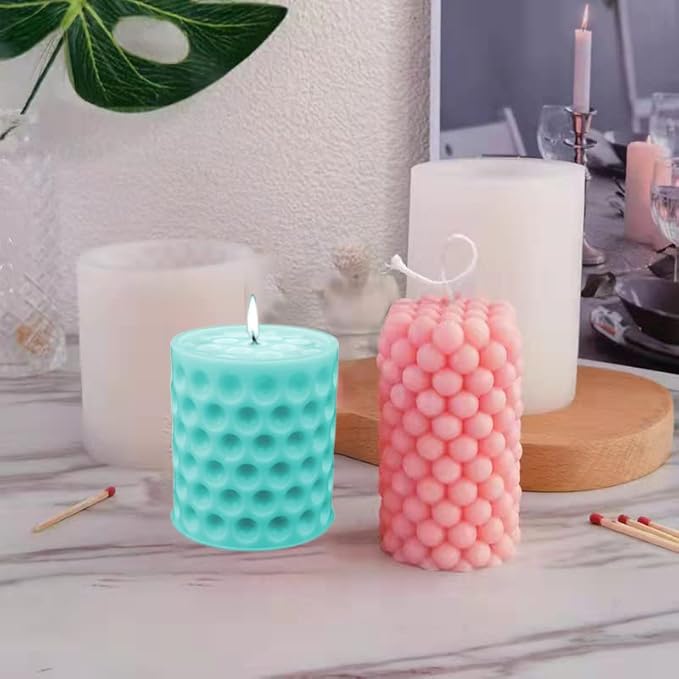 Navani Cylinder Candle Molds,Candle Molds Cylinder Light Resin Mold for Making Candles, Soaps, Flower Specimen, Insect Specimen, DIY Clay Molds