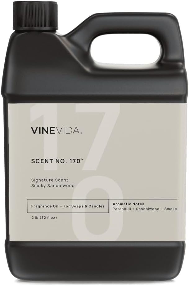 VINEVIDA [32 oz] Smoky Sandalwood; Fragrance Oil for Candle Making and Soap Making - Premium Candle Scents for Soy Candles