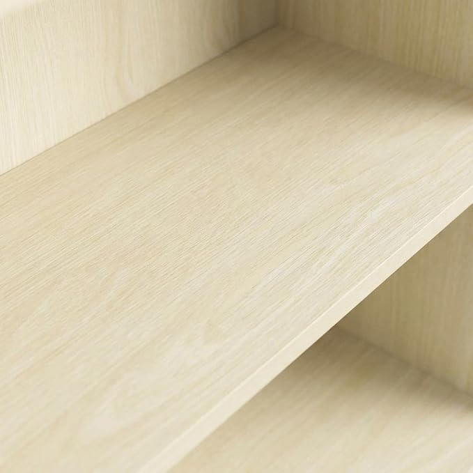 Furnifact Steam Beech Bookcase with Single Wood Piece, Durable Wooden Construction, Stylish Design for Home and Office Storage