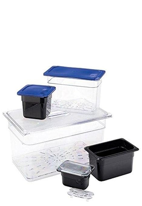 Carlisle FoodService Products Storplus 1/6 Size Universal Food Pan Lid with Molded Handle for Catering, Buffets, and Restaurants, Polycarbonate, Clear, (Pack of 6)