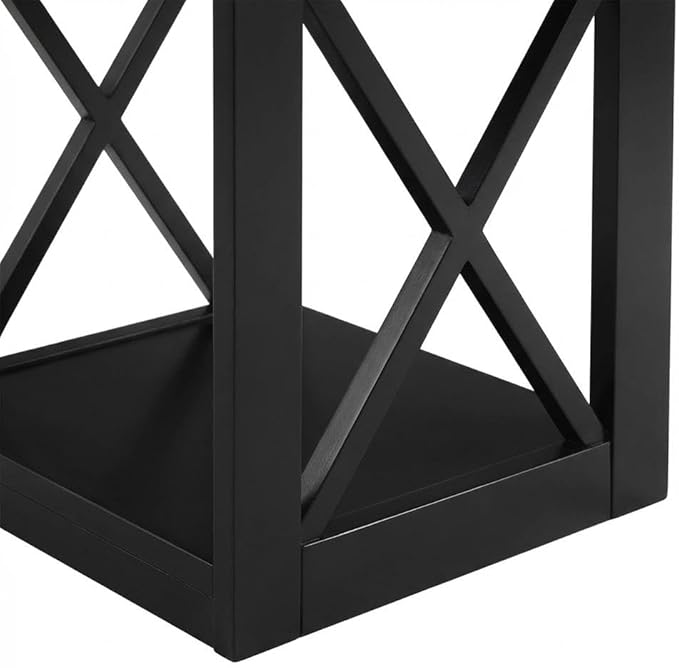 Furnifact Black 3-Tier Corner Bookcase with Durable Non-Lead Paint Finish, Stylish Storage Solution for Living Room, Office, or Bedroom