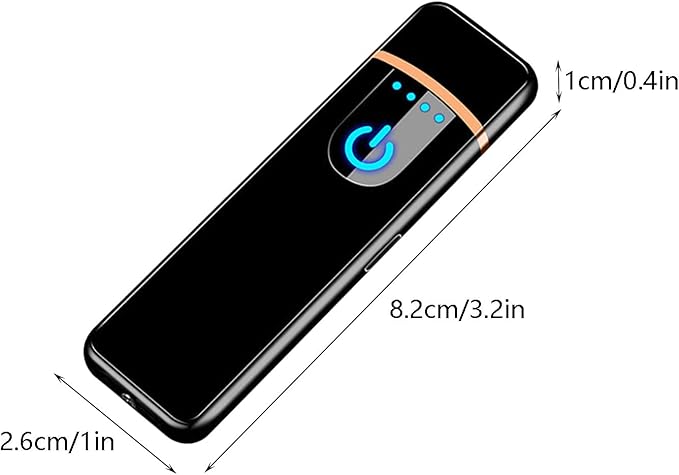 Windproof Electric Lighter, Flameless USB Rechargeable Lighter, Convenient Fast Charging, Double-Arc Ignition, Ideal for Camping, Travel, Hiking, Gift for Men