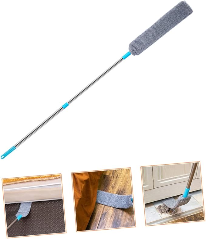 Under Bed Dust Cleaner Reusable Handle Duster for Home Cleaning Flexible Microfiber Tool for Hard Reach Areas Washable and Lightweight