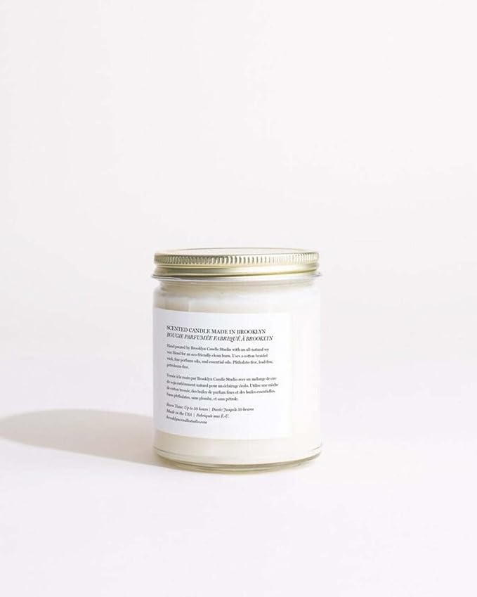 Brooklyn Candle Studio Italia Jar Candle - Luxury Scented Candle, Vegan Soy Wax, Hand Poured in The USA, 50 Hour Slow Burn Time - 7.5oz