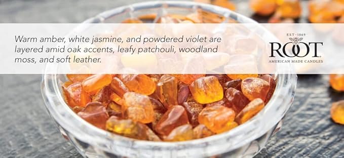 Root Candles Scented Candles in Travel Tin 24-Hour Honeycomb Traveler Handcrafted Beeswax Blend Candle, 4-Ounce, Amber & Oak