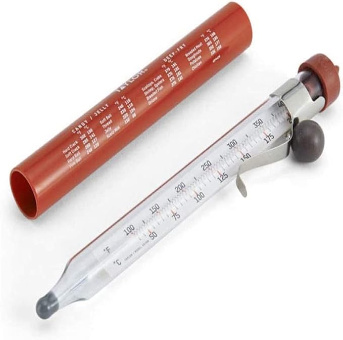 Thermometer for Candle/Soap Making 8" Glass Tube with an Adjustable Clip for Hands Free Use