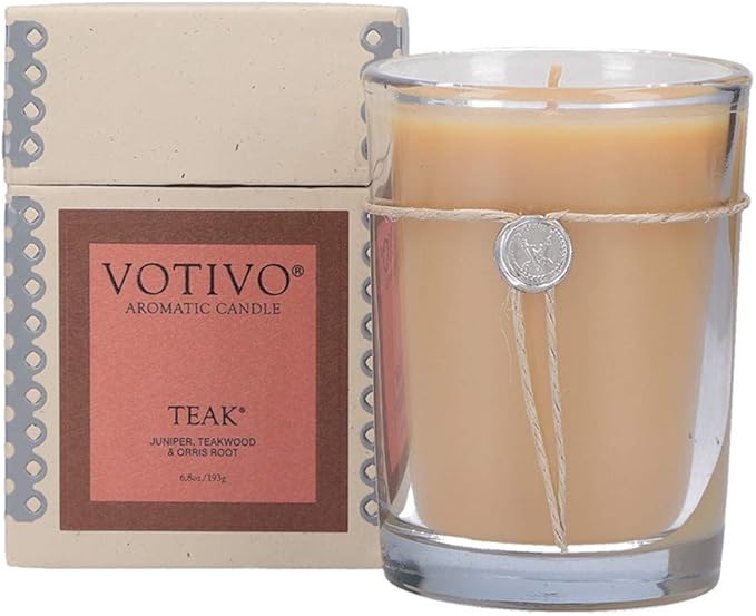 VOTIVO 6.8oz Aromatic Candle-Teak