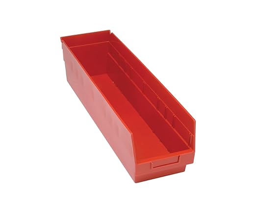 QUANTUM STORAGE SYSTEMS QSB206RD STORE-MORE Part Organizer Red Bins 24" L x 7" W x 6" H 8 Pack