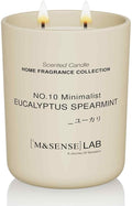 M&SENSE Natural Soy Large Candle| Eucalyptus Mint | 16.6 oz, 95H Burn | Spring Scented Candles for Relaxation, Valentines Day Gift, Home Décor | for Bedroom, Office, Party