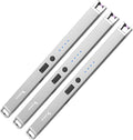 Electric Arc Windproof USB Lighter Flameless Rechargeable Lighter with Safety Lock for Candle (Silver, 3Packs)