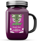 Smoxy Smoke Odor Eliminator Candle - Scented Candle for Home - Indoor Space Deodorizer & Air Freshener with Fragrance Pet Smell - Natural Palm Wax - Glass Mason Jar, 13oz. (Purple Haze)