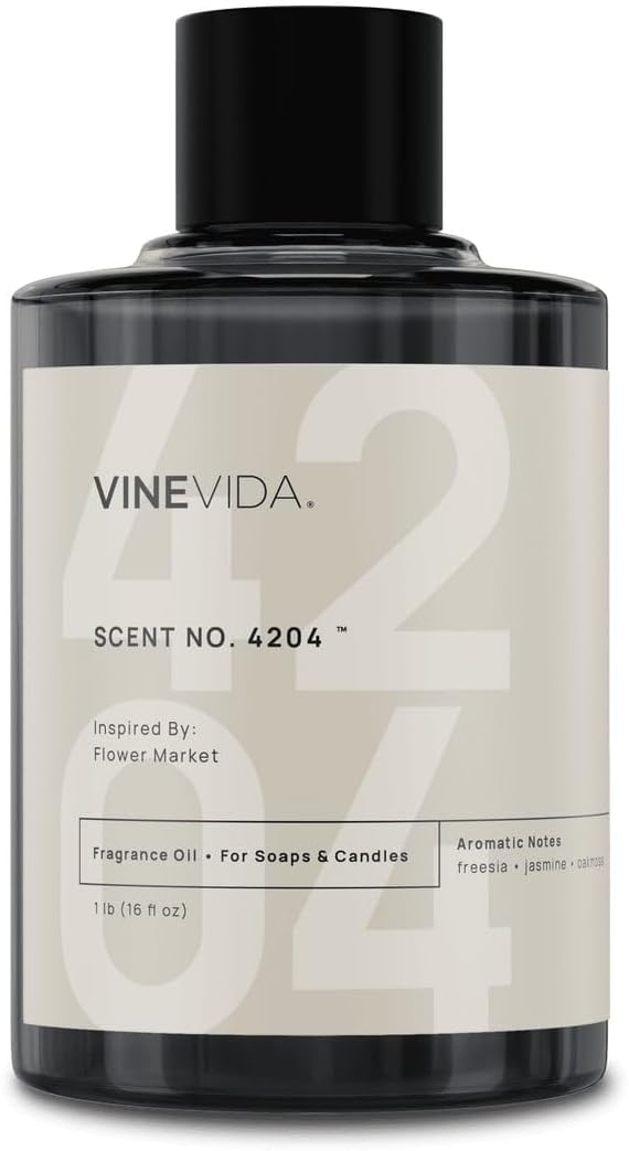 VINEVIDA [16 Oz] Scent NO. 4204 Inspired by Flower Market | Premium Fragrance Oil for Candle Making & Soap Making | Candle Scents for Soy Wax | Scented Oils for Car Freshies & Bath Products