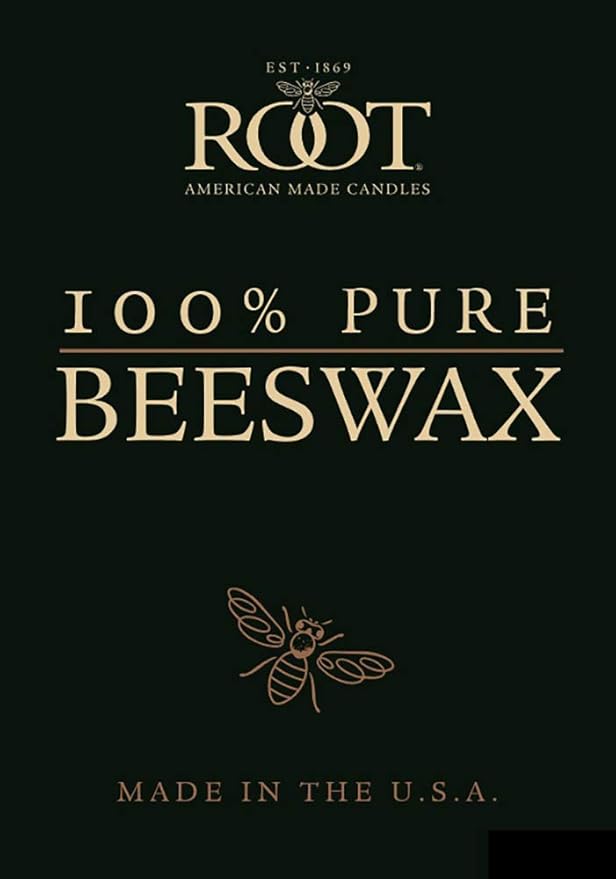 Root Candles Unscented Dinner Candles Premium Beeswax Blend Boxed Candle Set, Garnet, 5-Inch, 8-Count