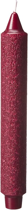 Root Candles Unscented Dinner Candles Premium Beeswax Blend Boxed Candle Set, 9-Inch, Garnet, 4-Count