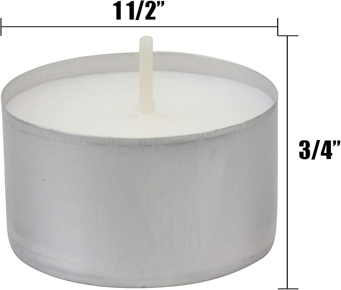 Stonebriar Unscented Long Burning White Tealight Candles, Bulk Pack, 6-7 Hour Burn Time, Smokeless Tealights for Parties, Weddings, Home, 200 Count