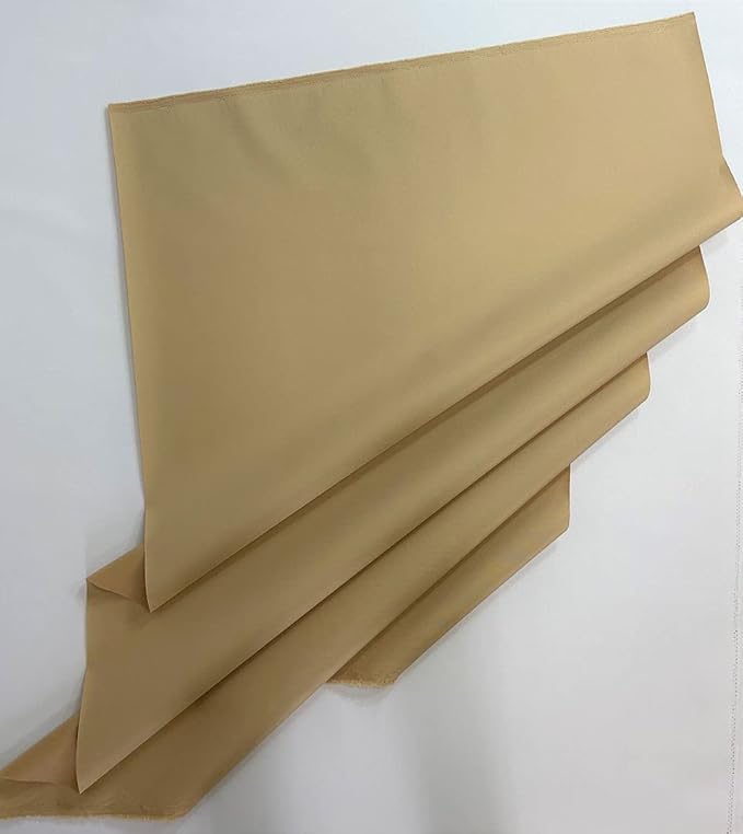 Mybecca Waterproof Canvas Marine Fabric 600 Denier Indoor/Outdoor PU Backing UV Protector Khaki 5 Yards