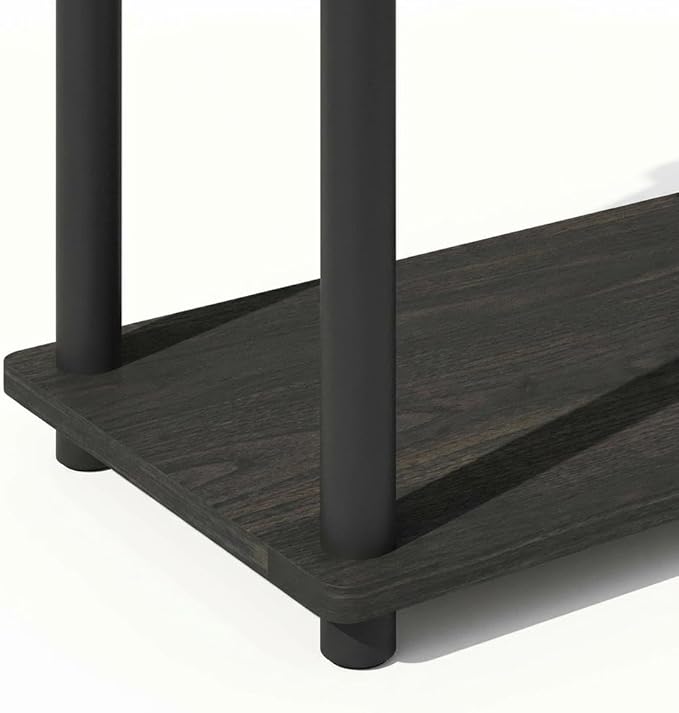 Furnifact Espresso Black Bookcase with Sturdy Wood Construction, Sleek Modern Design, Versatile Storage, Ideal for Home or Office Organization