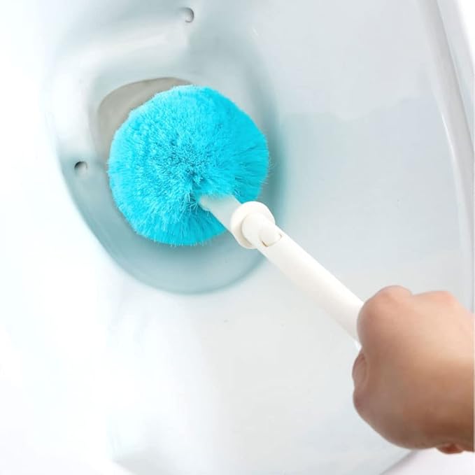 Toilet Brush Toilet Brushes for Bathroom with Holder Long Handle Toilet Brush Microfiber Brush Head for Bathroom Toilet Cleaning Toilet Tools (Blue 36 * 9.5cm)