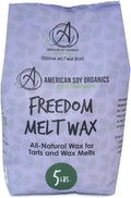 American Soy Organics Freedom Soy Beads for Melt Making - Natural Candle Making Supplies - Paraffin-Free, Beeswax-Free Candle Wax for Tarts, Tealights, Wax Melts and Cubes, 5 lbs