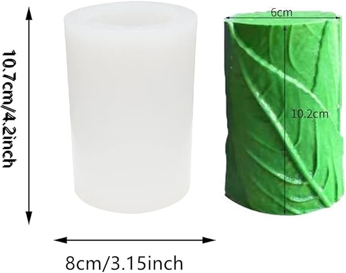 Tree Leaf Candle Mold Silicone Clay Soap Mould for Making Soy Wax Beeswax Candles Handmade Art Craft Fondant Cake Decor