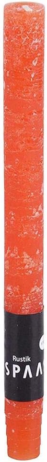 Spaas 12 x 12 Rustic Unscented Household Candles, Paraffin Wax Ginger Orange, D 21 mm x H 250 mm