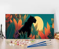 Paint by Numbers Kit for Adults Leopard Painting by Numbers Moon DIY Kits for Adults Canvas Painting Crafts, Hobbies for Women Beginner for Home Wall Decor Art Gifts Without Frame 20x40 Inch R-6756