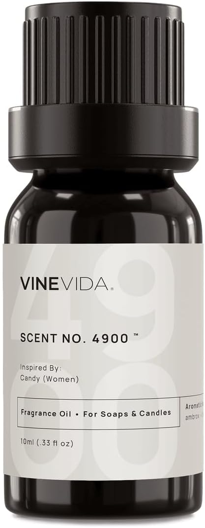VINEVIDA [10mL] Candy (Women) Fragrance Oil for Candle Making - Natural Candle Oil Scents - Soap Making Essential Oil - Made in USA