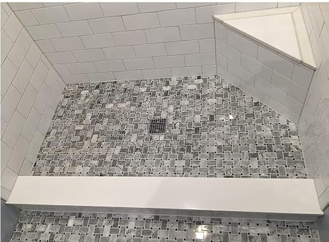 Super White Engineered Marble Threshold for Shower Curb, Bathroom Vanity Backsplash, Window Sill, Door Transitions (5" x 36")