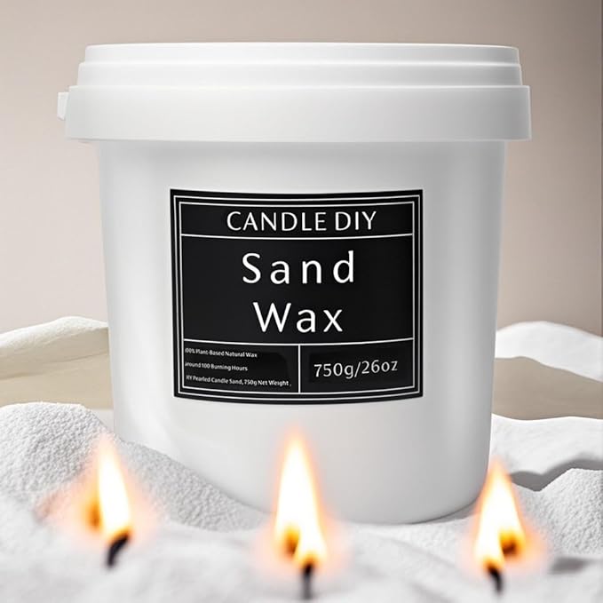 YODOOLTLY 26Oz Snow Pearled Candle Wax,Scented DIY Candle Sand Making Kits with Natural Refillable Wax Beads,50PCS Wicks, 2 Centering Devices, 1PCS 15g Spoon（Lavender
