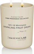 M&SENSE Natural Soy Large Candle| Sparkling Fruit Drops | 16.6 oz, 95H Burn | Mini Spring Scented Candles for Relaxation, Valentines Day Gift, Home Décor | for Bedroom, Office, Party