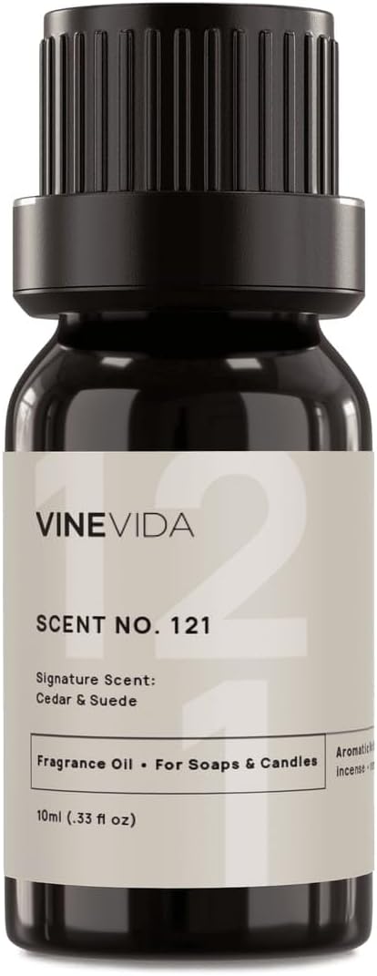 VINEVIDA [10 ml] Cedar & Suede; Fragrance Oil for Candle Making and Soap Making - Premium Candle Scents for Soy Candles