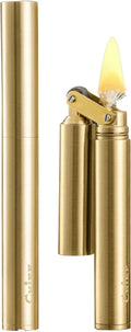 DOUBFIVSY Vintage Windproof Refillable Kerosene Lighter, Antique Brass Trench Design with Gift Box, Cool Trench Lighters for Men Dad Husband