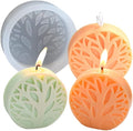 Cestony 3D Tree of Life Silicone Molds for Making Candle Resin Pillar Aromatherapy Gypsum Wax Soap Flower Specimen Clay Craft