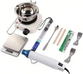 DIY Scented Candles Making Kit/Wax Melting Tools Set for Kids, Beginners, Adults, Including 500W Electric Stove, 400ml Stainless Steel Pot, Digital Scale, Heat Gun,Thermometer,Candle Making Supplies