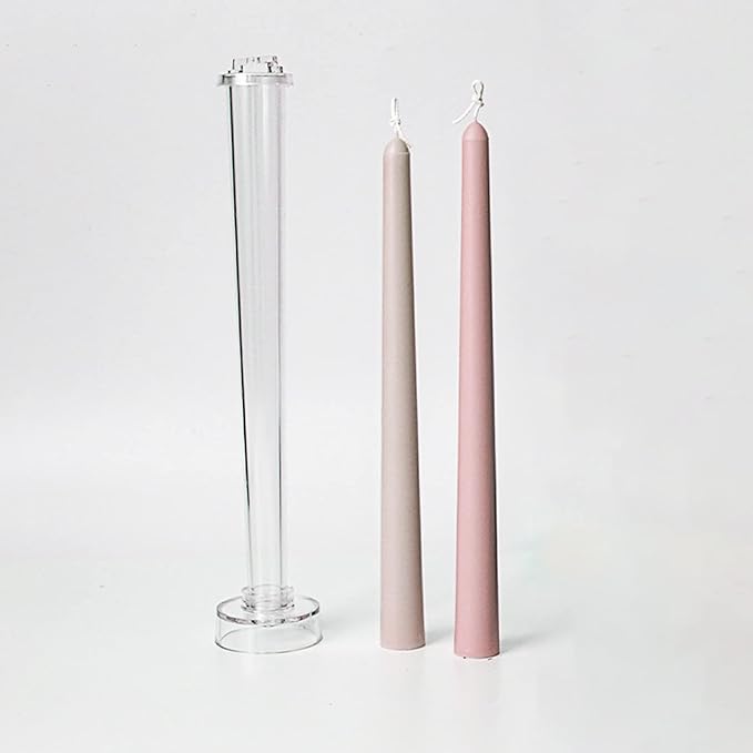 2Pack Candle Taper Mold 10.2 Inch Large Tapered Molds Candle Making Supplies Wedding Classic Dinner Candle Mold
