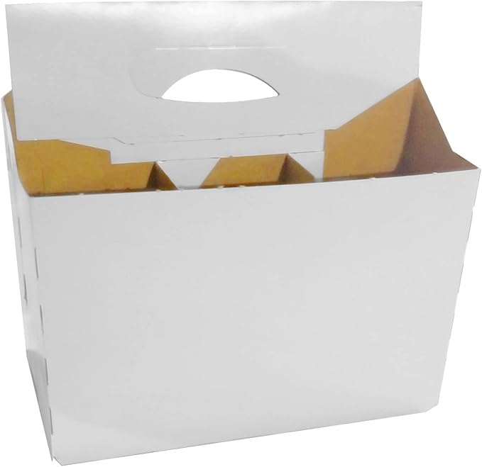 6 Pack Cardboard 12 oz Beer/Soda Carrier by C-Store Packaging (Pack of 12) (White) FAST SAME DAY SHIPPING