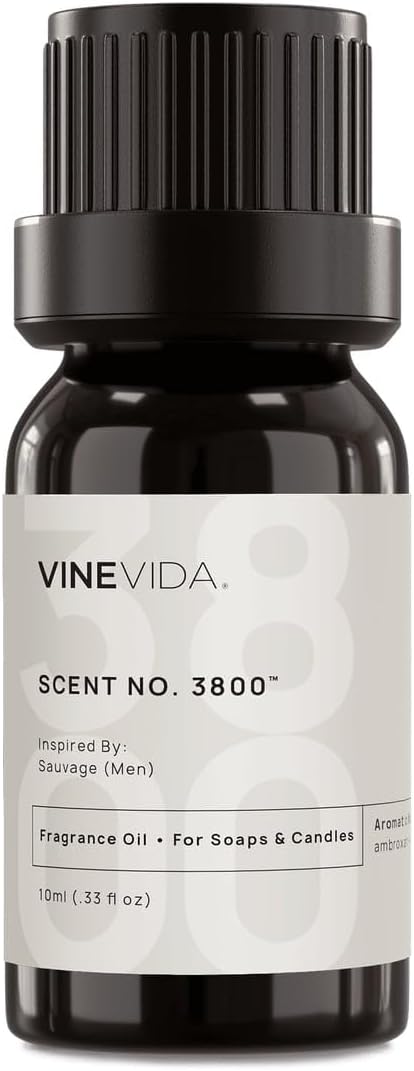 VINEVIDA [10mL] Sauvage (Men) Fragrance Oil for Candle Making - Natural Candle Oil Scents - Soap Making Essential Oil - Made in USA