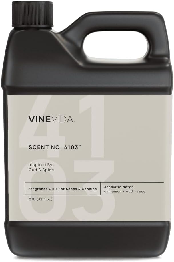 VINEVIDA [10mL] Oud & Spice Fragrance Oil for Candle Making - Natural Candle Oil Scents - Soap Making Essential Oil - Made in USA
