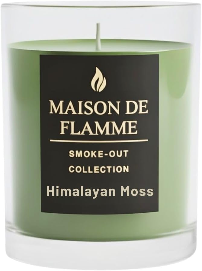 Smoke Odor Eliminating Candle – Himalayan Moss Soy Wax Candle for Kitchen, Apartment & Home Smells, Long Lasting Odor Neutralizing Scented Candle, 150g / 5.3 oz – Maison De Flamme