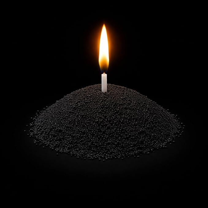Sand Wax Candle Making Kit – 5 Wooden Wicks & 15 Cotton Wicks, 500 g Premium Fragrance-Free Sand Wax (Obsidian Black)