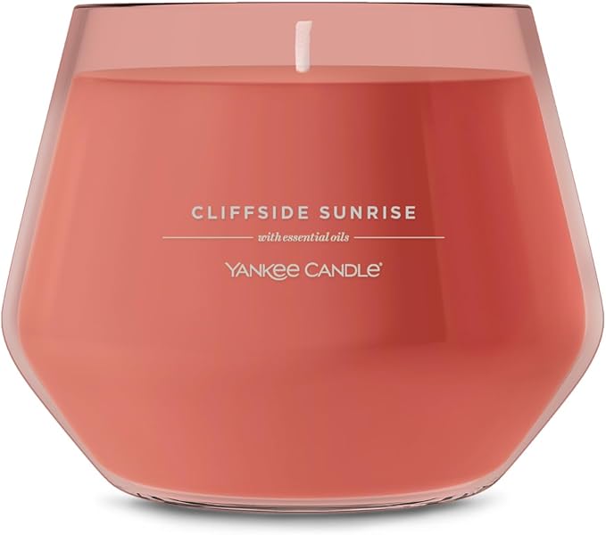 Yankee Candle Studio Scented Candle with up to 50 Hour Burn Time, Premium Plant Wax Blend for Consistent Burn, 10 oz Jar Candle with Room Filling Fragrance, Cliffside Sunrise