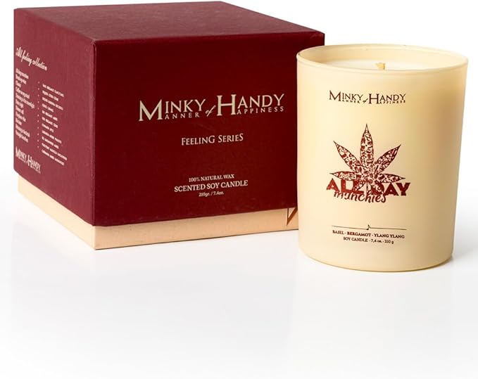 Candles for Home Scented - Luxury Soy with Basil Bergamot Ylang Ylang - Long-Lasting Highly Scented Jar Candles - Clean Burn - Non Toxic