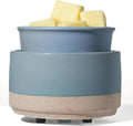 Ceramic Electric Wax Melt Warmer & Cube Oil Melter Cute Small Warmers Aromatherapy for Home Decorative Burner Melts Scented Candle Tart Scent Warm Fragrance (Sand Blue)