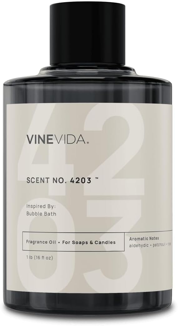VINEVIDA [16 Oz] Scent NO. 4203 Inspired by Bubble Bath | Premium Fragrance Oil for Candle Making & Soap Making | Candle Scents for Soy Wax | Scented Oils for Car Freshies & Bath Products