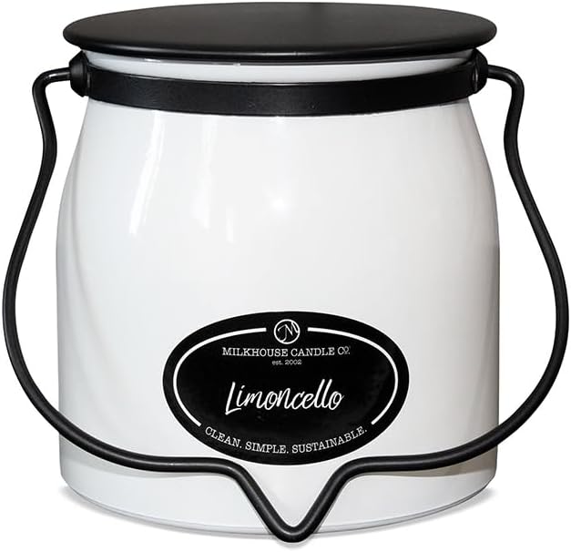 Milkhouse Candle Company - Limoncello - Creamery Collection - 16oz Double Cotton Wick Soy Candles with Beeswax - Long Burn Time, Made in The USA - Non Toxic, Premium Scented Candles