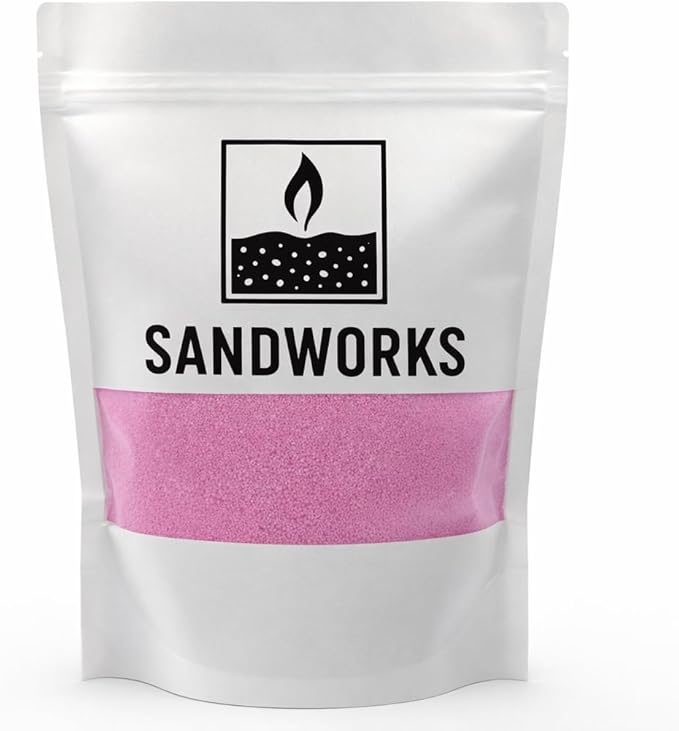 Sand Wax Candle Making Kit – 5 Wooden Wicks & 15 Cotton Wicks, 500 g Premium Fragrance-Free Sand Wax (Rose Blush (Pink)