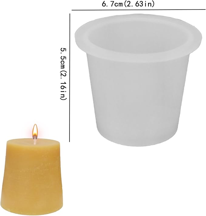 3 Pack Cylinder Candle Mold - Votive Candle - Silicone 3D Molds for Pray, Peony & Home Decor - Resin Casting & Soap Making Molds