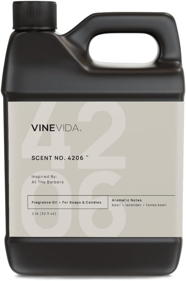 VINEVIDA [32 Oz] Scent NO. 4206 Inspired by at The Barbers | Premium Fragrance Oil for Candle Making & Soap Making | Candle Scents for Soy Wax | Scented Oils for Car Freshies & Bath Products